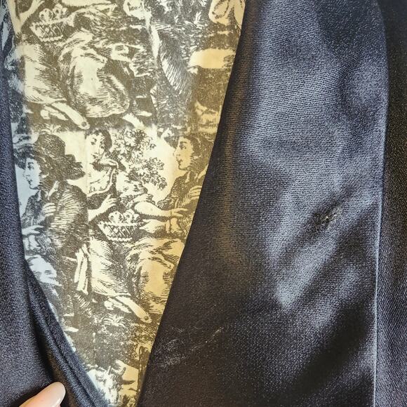 Zum Zum Black midi long sleeve wrap dress sz 7-8 90's y2k **read - Picture 3 of 10